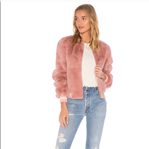 NWOT Elizabeth & James Rabbit Fur Jacket,S - Picture 4 of 8